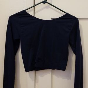 Navy blue crop top